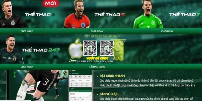 Giao diện trang web Cá Cược Thể Thao 247